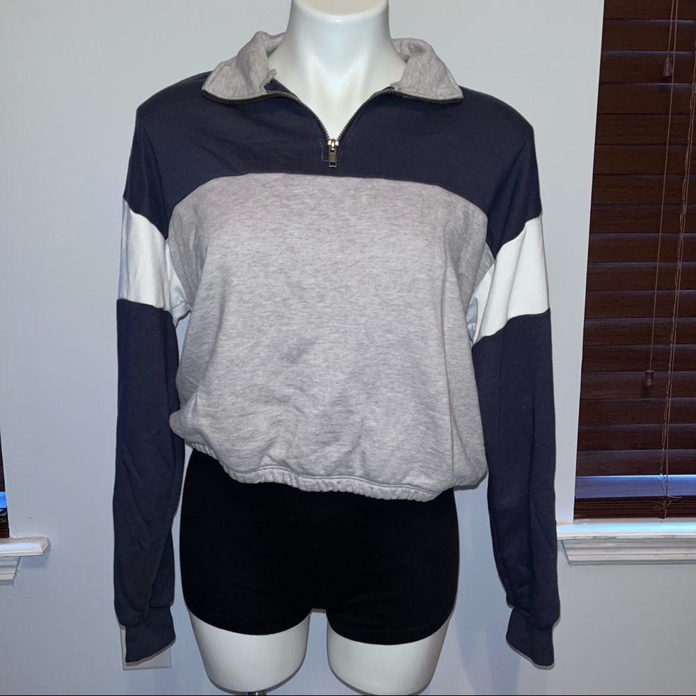American eagle crop 1/4th zip up